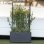 Bac à fleurs Deroma Muret Cosmo 78x39 cm Anthracite 74.4L avec réservoir d'eau et roulettes
