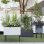 Bac à fleurs Deroma Muret Cosmo 78x39 cm Anthracite 74.4L avec réservoir d'eau et roulettes