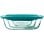 Set 3 Vasche Rettangolari Pyrex Cook & Store Vetro Borosilicato Coperchi Blu