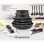 Set pentole Arthur Martin 15 pezzi alluminio nero antiaderente induzione