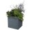 Bac à fleurs carré EDA Graphit 49,5 x 49,5 x 49,5 cm 57 L Gris Antracite