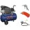 Compressor de Ar Mecafer 24L 2 HP 8 Bar com Rodas e Kit de Acessórios