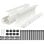 Bandeja de gestión de cables vidaXL acero blanco 43 x 9 x 11,5 cm
