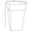 Pot de Fleur Carré EDA Toscane Polypropylène Gris Anthracite 62L Anti-UV