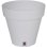 Maceta Redonda Riviera 30 cm 10,5 L Blanche Traitée UV et Résistante aux Chocs