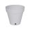 Maceta Redonda Riviera 30 cm 10,5 L Blanche Traitée UV et Résistante aux Chocs