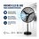 Ventilador de Pie Industrial Bilake Tormenta 240W 71cm 3 Velocidades Oscilante Altura Regulable