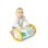 Rolo Sensorial Sophie La Girafe — Tapete Multifunções com Espelho e Furo Texturizado (6 Meses+)