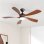 Ventilador de Techo con Luz Autrucker 30W 132cm 6 Velocidades Motor DC Silencioso Mando Reversible