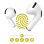 Auriculares Remax LipMax RPL-12 Bluetooth sem fios intra-auriculares brancos