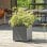 Jardinière Deroma Cube Millennium R Carrée 10 L Antracite