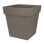 Vaso da fiori quadrato EDA Toscane 50 cm taupe opaco 87 L resistente gel anti-UV