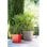 Vaso da fiori quadrato EDA Toscane 50 cm taupe opaco 87 L resistente gel anti-UV
