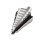 Wolfcraft 2585000 Broca Escalonada Hss Ø8-35 Mm, Mango Ø10 Mm, Punta 3 Cortes, Para Acero Inoxidable, Chapa, Metales No Férricos Y Plásticos