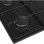 Beko Higg64123sb Placa De Gas Empotrable 60 Cm, 4 Fuegos, Encendido Integrado, Mandos Laterales Y Seguridad Termopar, Color Negro