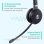 Casque Yealink avec câble USB pour communication professionnelle, couleur noire
