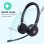 Casque Yealink avec câble USB pour communication professionnelle, couleur noire