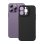 Custodia Baseus Synthetic Fiber Series TPU nera per iPhone 14 Pro con vetro temperato