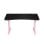 Mesa gaming Arozzi Arena Medium 140x75,5 cm acero y alfombrilla rosa