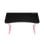 Mesa gaming Arozzi Arena Medium 140x75,5 cm acero y alfombrilla rosa