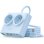 Régua Orico PDC25 6 Tomadas USB-A USB-C 25W GaN Compacta Azul
