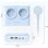 Régua Orico PDC25 6 Tomadas USB-A USB-C 25W GaN Compacta Azul