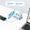 Régua Orico PDC25 6 Tomadas USB-A USB-C 25W GaN Compacta Azul