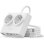 Régua de tomadas Orico PDC25 6 tomadas 2 USB-A 2 USB-C carga rápida 25W