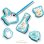 Set de bain SES Creative Sophie La Girafe 4 pièces avec pinceau bleu