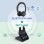 Casque Yealink WH64 Pro Dual sans fil Bluetooth avec réduction de bruit, micro et écran tactile noir
