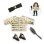 Ensemble Couture & Accessoires Ma Corolle 36 cm: Robe Puffer Dorée, Escarpins Noirs Pailletés