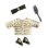 Ensemble Couture & Accessoires Ma Corolle 36 cm: Robe Puffer Dorée, Escarpins Noirs Pailletés