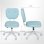 Vinsetto Silla De Escritorio Tapizada En Pu Sin Brazos 46x59x82-92 Cm Azul Claro