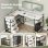 Homcom Escritorio Esquinero Reversible Con 4 Cajones De Tela Blanco