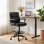 Homcom Silla De Escritorio Ergonómica Con Reposapiés Ajustable Negro