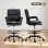 Homcom Silla De Escritorio Ergonómica Con Reposapiés Ajustable Negro