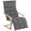 Homcom Sillón De Salón Con Reposapiés Tapizada En Lino Balanceo Suave Gris