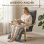 Homcom Sillón De Salón Con Reposapiés Tapizada En Lino Balanceo Suave Gris