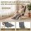 Homcom Sillón De Salón Con Reposapiés Tapizada En Lino Balanceo Suave Gris