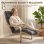 Homcom Sillón De Salón Con Reposapiés Tapizada En Lino Balanceo Suave Gris