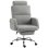 Homcom Silla De Escritorio Con Reposapiés Tapizada En Borreguito Gris Claro