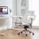Homcom Silla De Oficina Ergonómica De Malla Con Reposacabezas Ajustable Beige