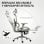 Homcom Silla De Oficina Ergonómica De Malla Con Reposacabezas Ajustable Beige