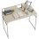 Homcom Escritorio Con Estante Y Estructura De Metal 98x48x88,5 Cm Roble
