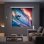 Homcom Pantalla De Proyector Eléctrica 85 Pulgadas Con Control Remoto Blanco