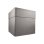 Pot carré EDA Carel 26 L plastique recyclé taupe mat strié roues