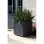 Jardinera EDA Volcania cuadrada gris antracita 39,5x39,5x43,5 cm doble pared