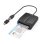 Carteira Lecteur de cartes à puce et CNI HAMA USB 2.0 avec adaptateur USB-C