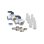 Kit Bypass PVC Ubbink Heatermax Compact 2 Vannes 3 Voies 3 Adaptateurs 32-38 mm