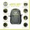 Schildkrot Wheel Bee Revolution 30L Zaino Sicurezza LED Verde USB